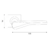 lever handle on square rose with escutcheon for doors, suitable for home doors, office doors, interior doors, premium stainless steel hardware