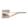 lever handle on square rose with escutcheon for doors, suitable for home doors, office doors, interior doors, premium stainless steel hardware