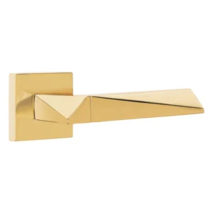 lever handle on square rose with escutcheon for doors, suitable for home doors, office doors, interior doors, premium stainless steel hardware