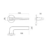 modern lever handle on round rose with escutcheon for interior doors