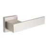 lever handle on square rose with escutcheon for doors, suitable for home doors, office doors, interior doors, premium stainless steel hardware