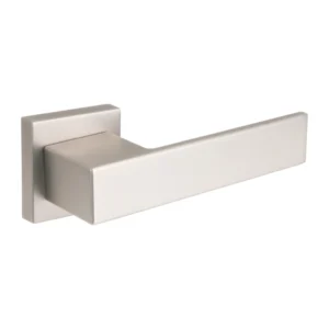 lever handle on square rose with escutcheon for doors, suitable for home doors, office doors, interior doors, premium stainless steel hardware