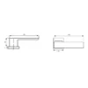 lever handle on square rose with escutcheon for doors, suitable for home doors, office doors, interior doors, premium stainless steel hardware
