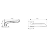 lever handle on square rose with escutcheon for doors, suitable for home doors, office doors, interior doors, premium stainless steel hardware