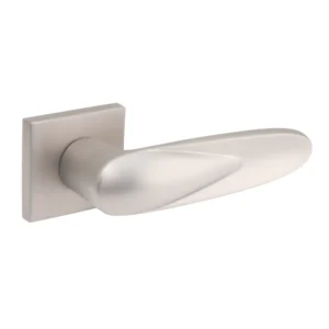 lever handle on square rose with escutcheon for doors, suitable for home doors, office doors, interior doors, premium stainless steel hardware