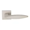 lever handle on square rose with escutcheon for doors, suitable for home doors, office doors, interior doors, premium stainless steel hardware