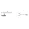 lever handle on square rose with escutcheon for doors, suitable for home doors, office doors, interior doors, premium stainless steel hardware