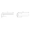 lever handle on square rose with escutcheon for doors, suitable for home doors, office doors, interior doors, premium stainless steel hardware