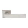 lever handle on square rose with escutcheon for doors, suitable for home doors, office doors, interior doors, premium stainless steel hardware