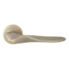 modern lever handle on round rose with escutcheons for interior doors