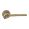 modern lever handle on round rose with escutcheons for interior doors