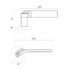 modern lever handle on round rose with escutcheons for interior doors