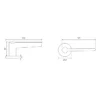 modern lever handle on round rose with escutcheons for interior doors