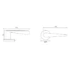 modern lever handle on round rose with escutcheons for interior doors