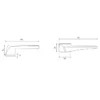 lever handle on square rose with escutcheon for doors, suitable for home doors, office doors, interior doors, premium stainless steel hardware