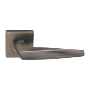 lever handle on square rose with escutcheon for doors, suitable for home doors, office doors, interior doors, premium stainless steel hardware