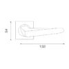 lever handle on square rose with escutcheon for doors, suitable for home doors, office doors, interior doors, premium stainless steel hardware