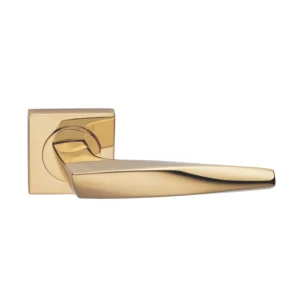 lever handle on square rose with escutcheon for doors, suitable for home doors, office doors, interior doors, premium stainless steel hardware