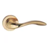 lever handle on round rose with escutcheons for interior doors