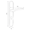 lever handle on round rose with escutcheons for interior and main doors