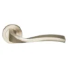 lever handle on round rose with escutcheon for interior and main doors