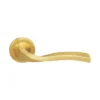 lever handle on round rose with escutcheon for interior and main doors