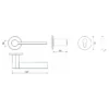 modern lever handle on round rose with escutcheon for interior doors