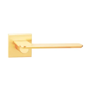 lever handle on square rose with escutcheon for doors, suitable for home doors, office doors, interior doors, premium stainless steel hardware