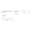 lever handle on square rose with escutcheon for doors, suitable for home doors, office doors, interior doors, premium stainless steel hardware
