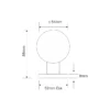stainless steel round mortice knob on rose for doors and cabinets