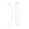 solid stainless steel astrid door pull handle for modern and premium doors