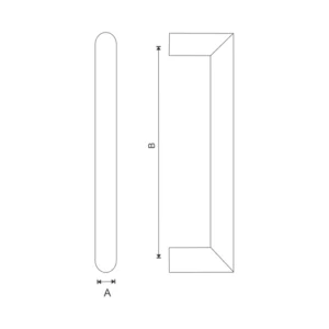 Stainless steel mitred modern door pull handle for doors