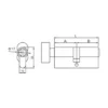 Brass 6 pin key and turn lock cylinder with keys