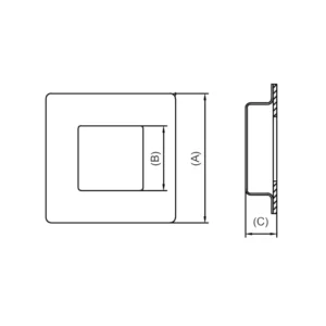Stainless steel square flush pull handle