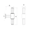 premium brass T cabinet knob handle for furniture doors and drawers