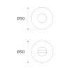 Brass turn and release knob for doors and furniture