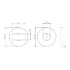 Stainless steel round thumbturn for doors and furniture