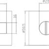 Stainless steel square thumbturn for doors and furniture
