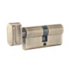 Brass 6 pin key and turn lock cylinder with keys and SS bolt