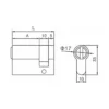 Brass 6 pin 45mm single lock cylinder with keys and SS bolt