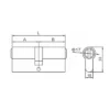 Brass 6 pin 100mm double lock cylinder with keys and SS bolt