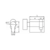 Brass euro single thumbturn lock cylinder