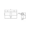 High-security brass 10 pin 70mm double lock cylinder for doors