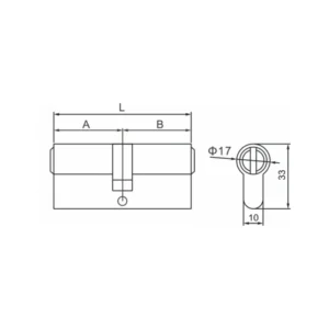 High-security brass 10 pin 80mm double lock cylinder for doors