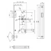 Stainless steel DIN mortise latch with 55mm backset