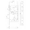 Stainless steel DIN roller bolt Euro dead lock with 60mm backset