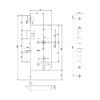 Stainless steel DIN Euro profile escape lock with 60mm backset