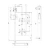 Stainless steel DIN Euro profile night latch with 60mm backset