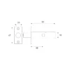 Stainless steel security bolt for doors and cabinets