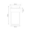 Stainless steel floor mounted cylinder door stop